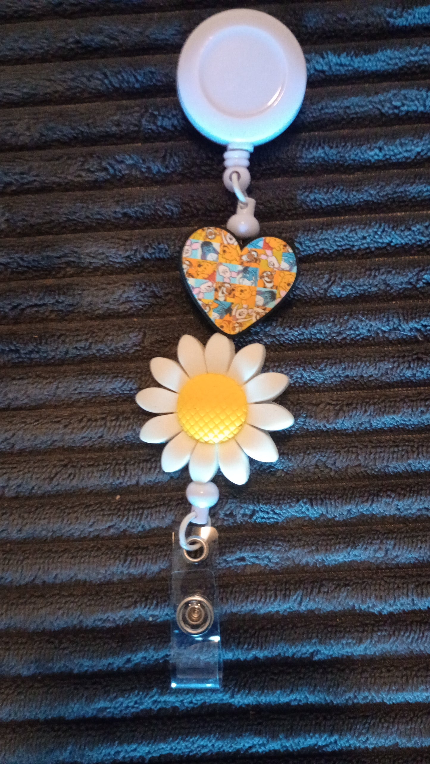 White Retractable Badge Reels