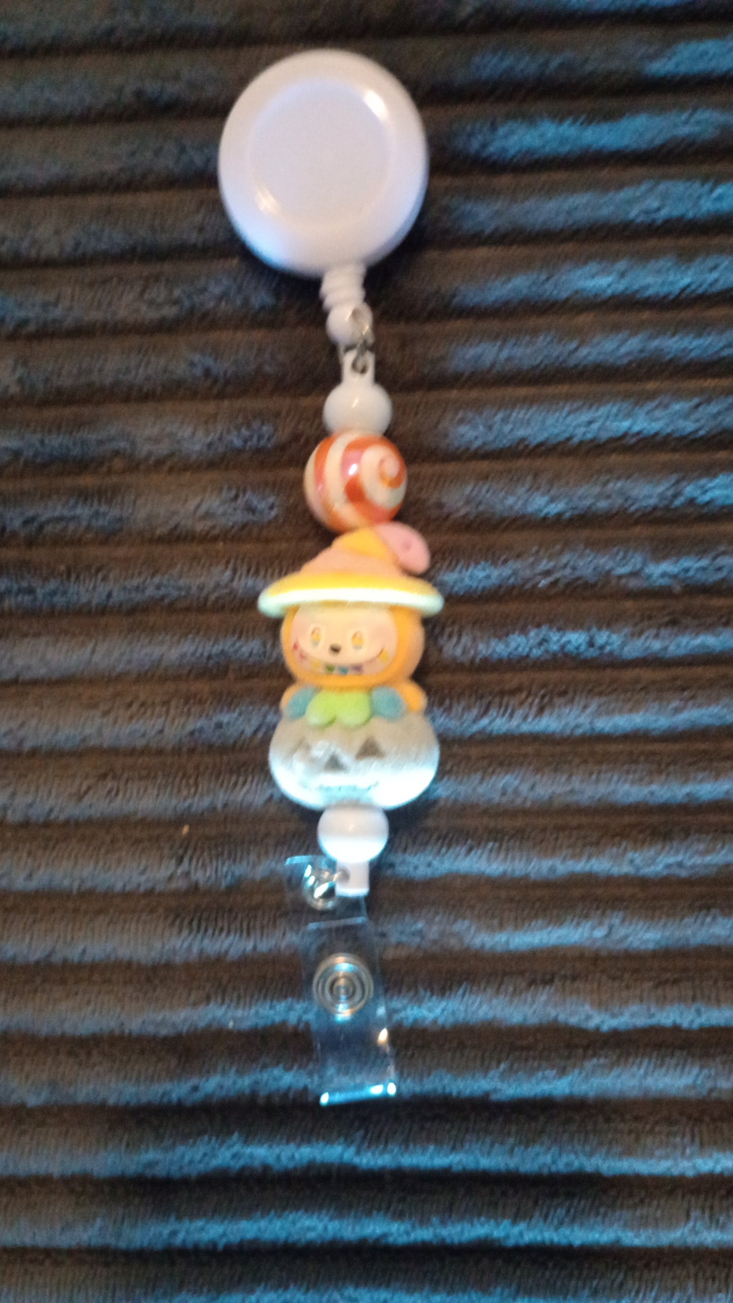 White Retractable Badge Reels