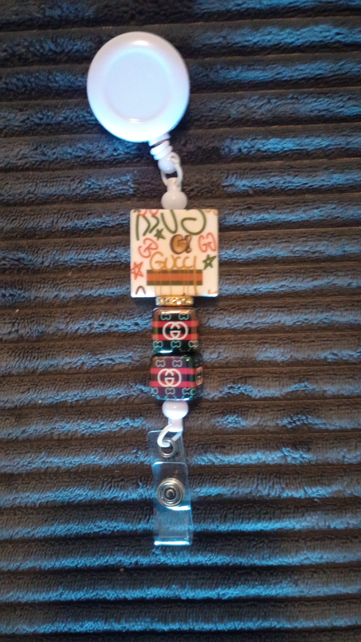 White Retractable Badge Reels