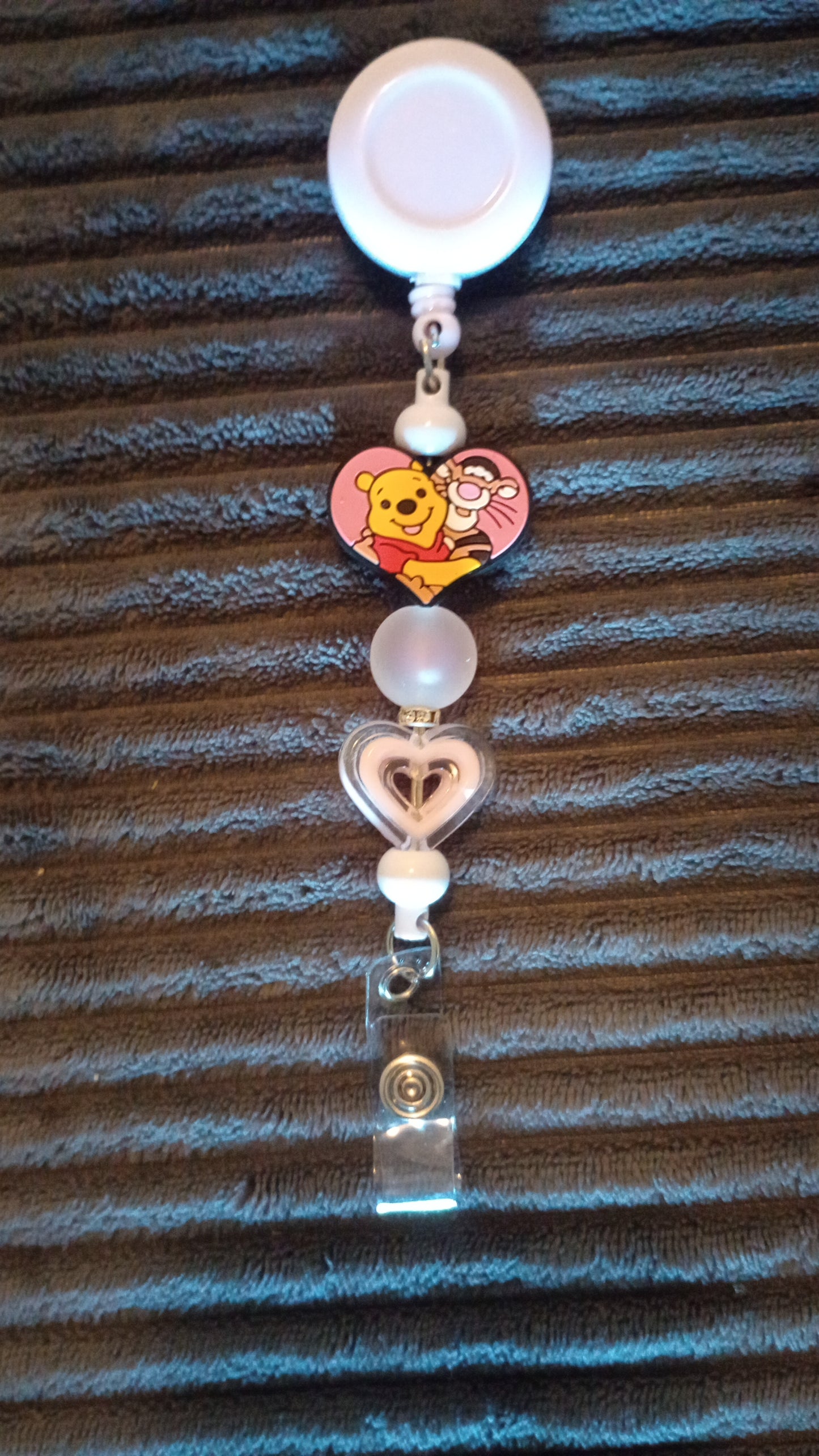 White Retractable Badge Reels