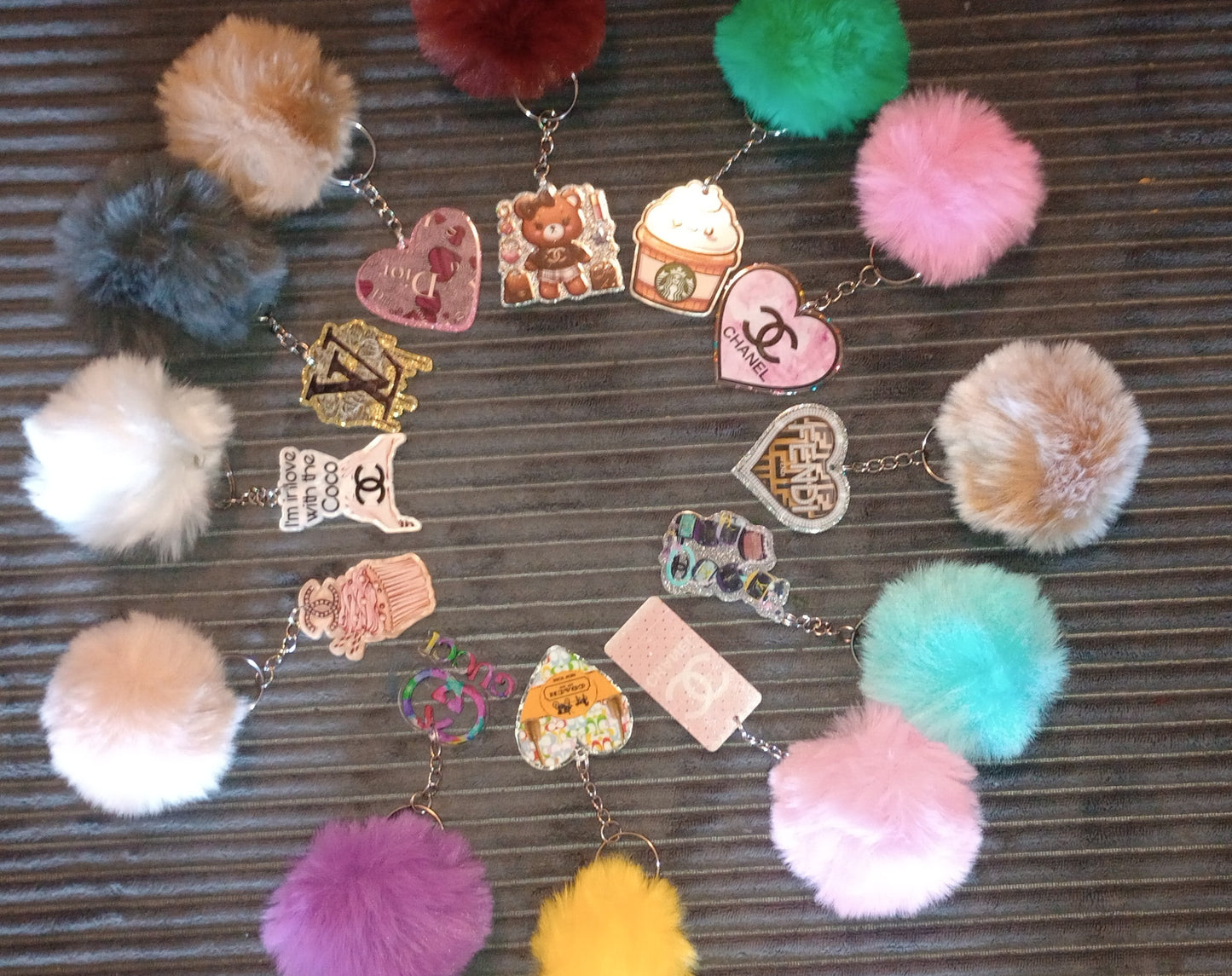 Pom Pom Designer Keychains