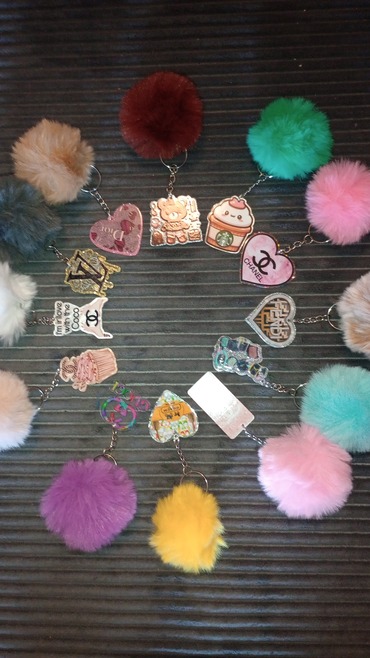 Pom Pom Designer Keychains