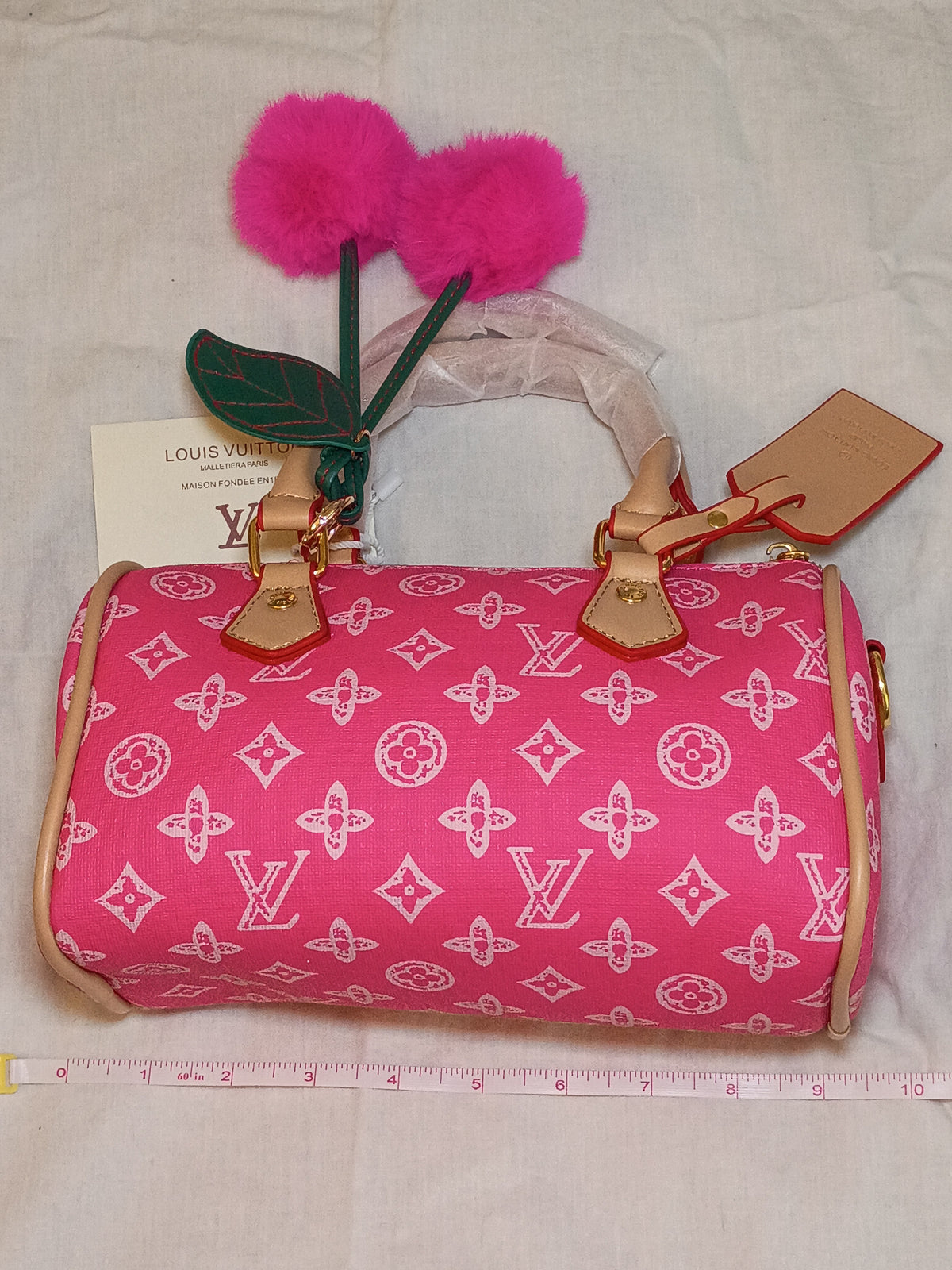 Bright Pink Canvas Speedy Purse