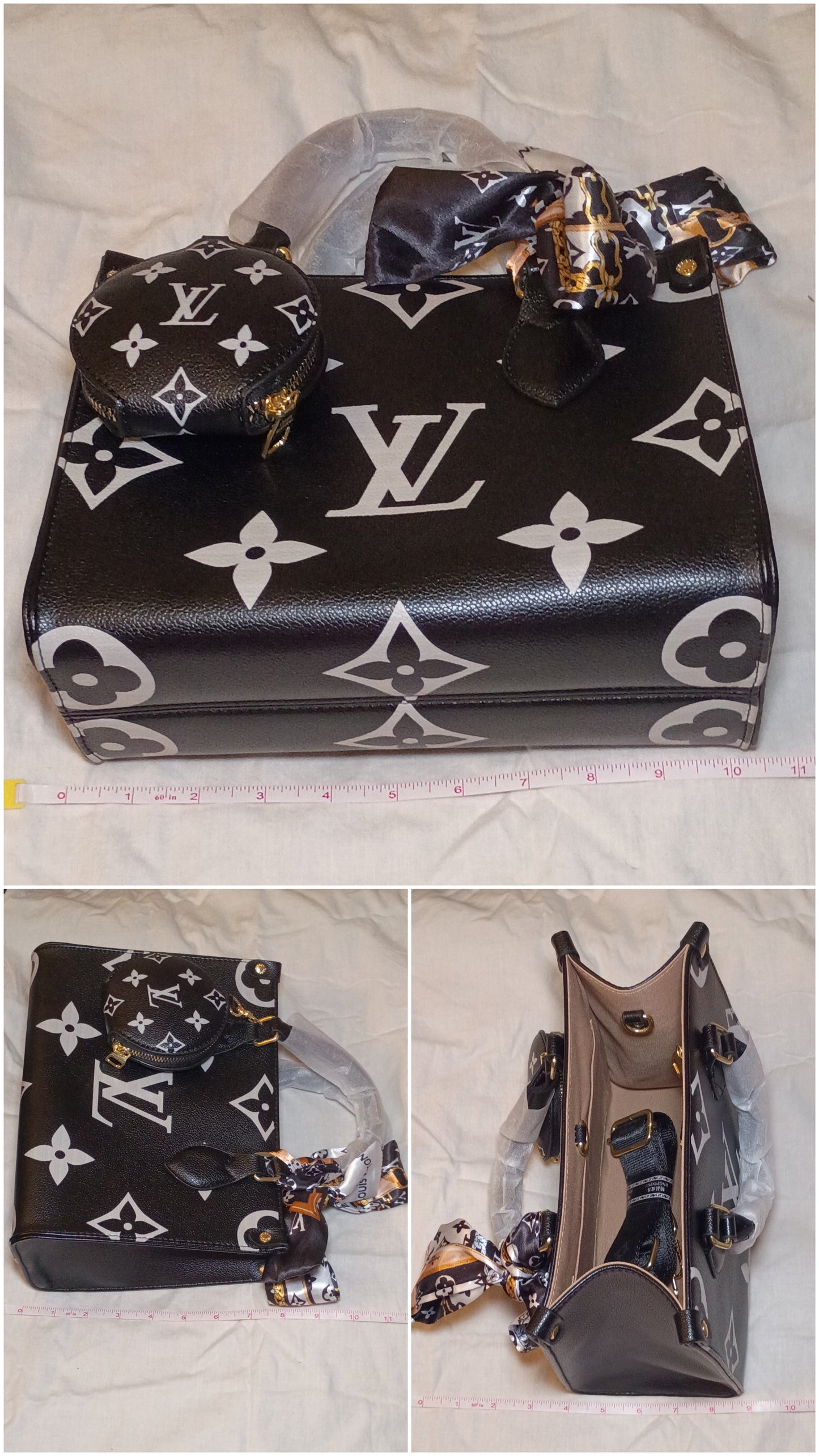 Black White Square Purse
