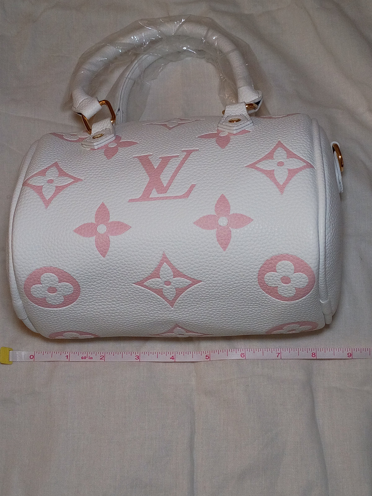 White/Pink Speedy Purse