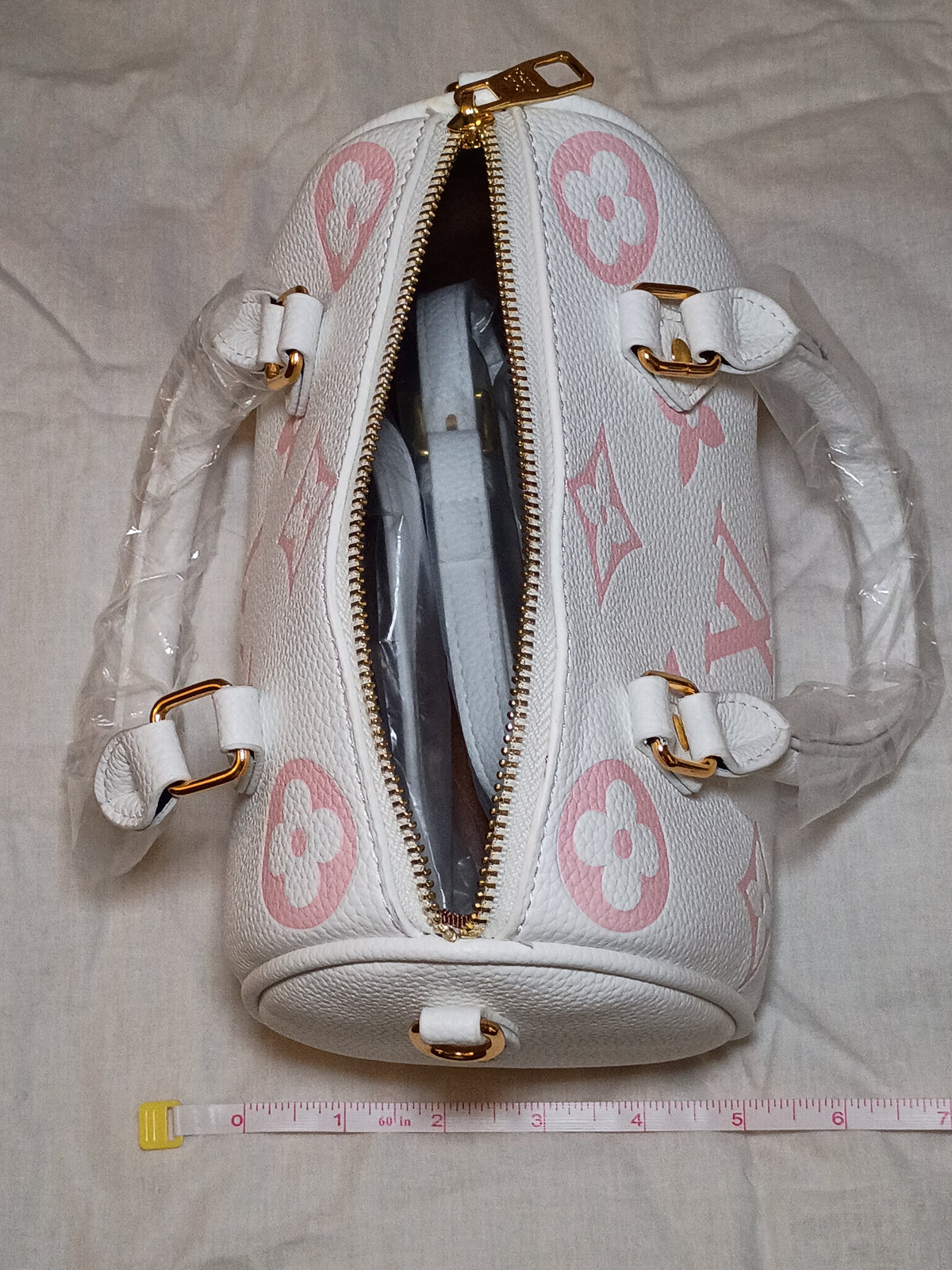White/Pink Speedy Purse