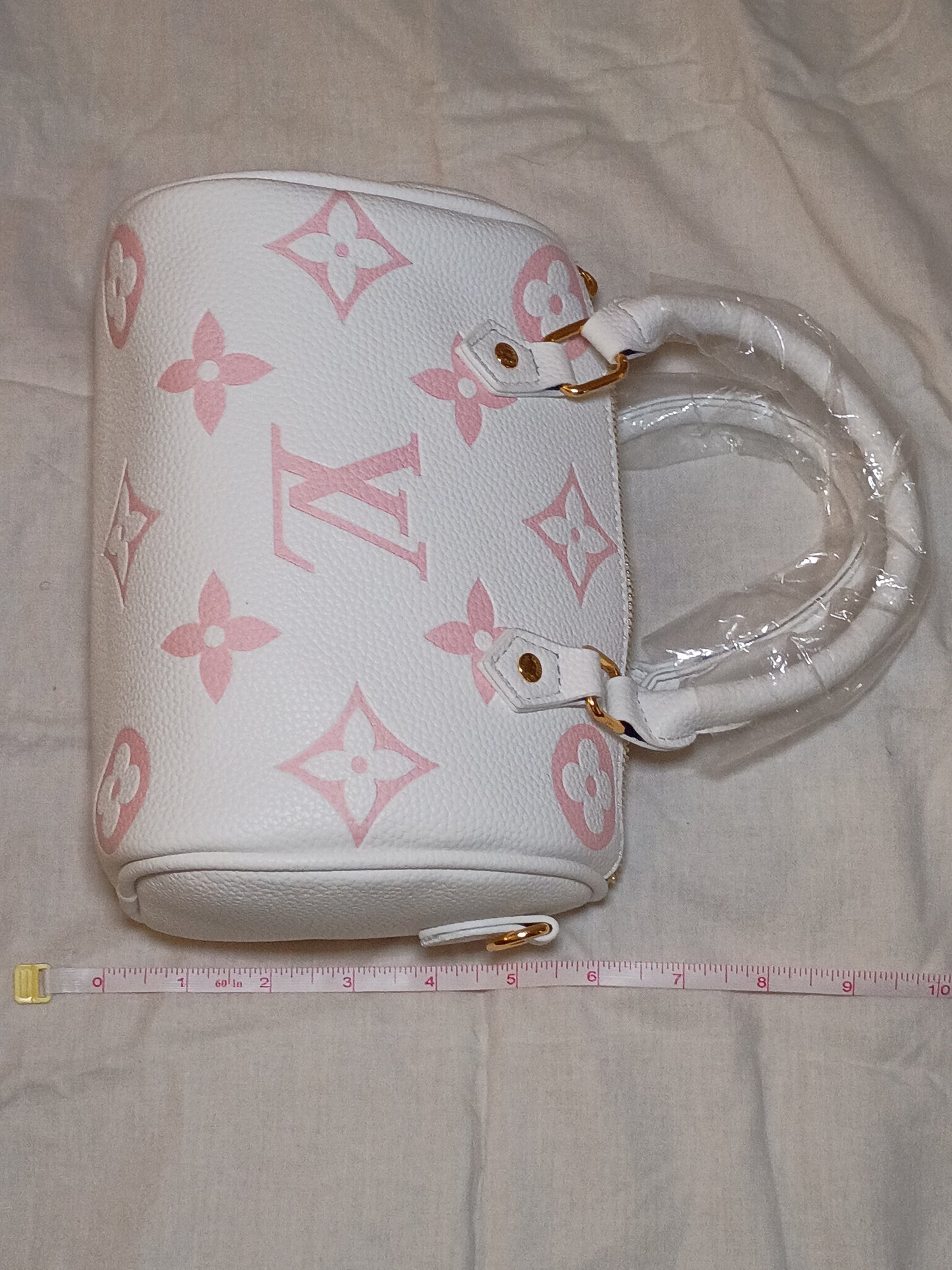 White/Pink Speedy Purse