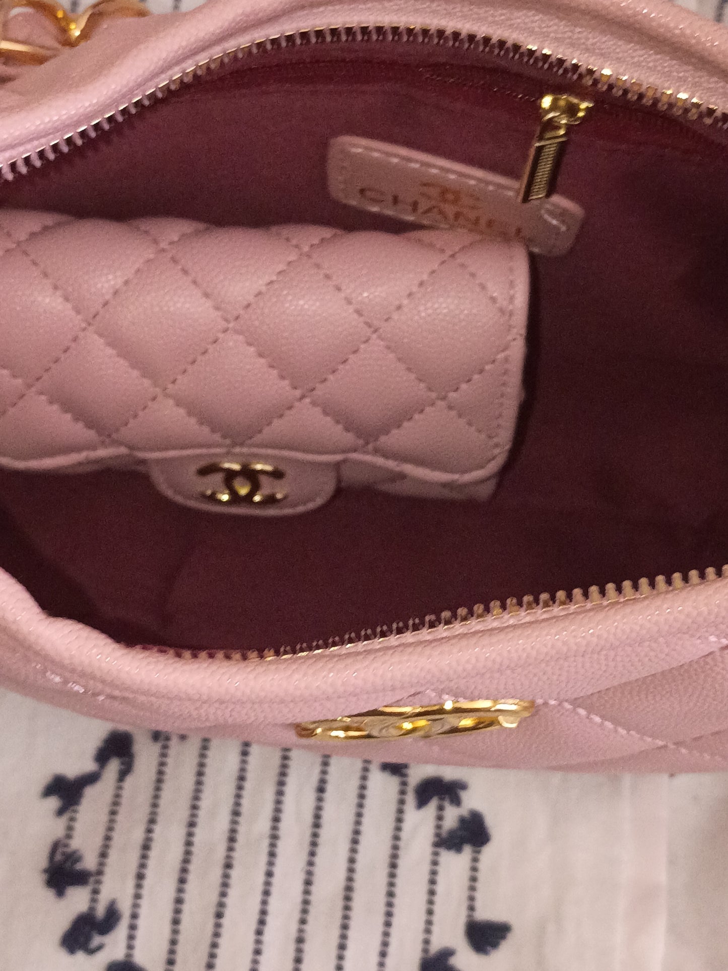 Pink Chanel Purse Set