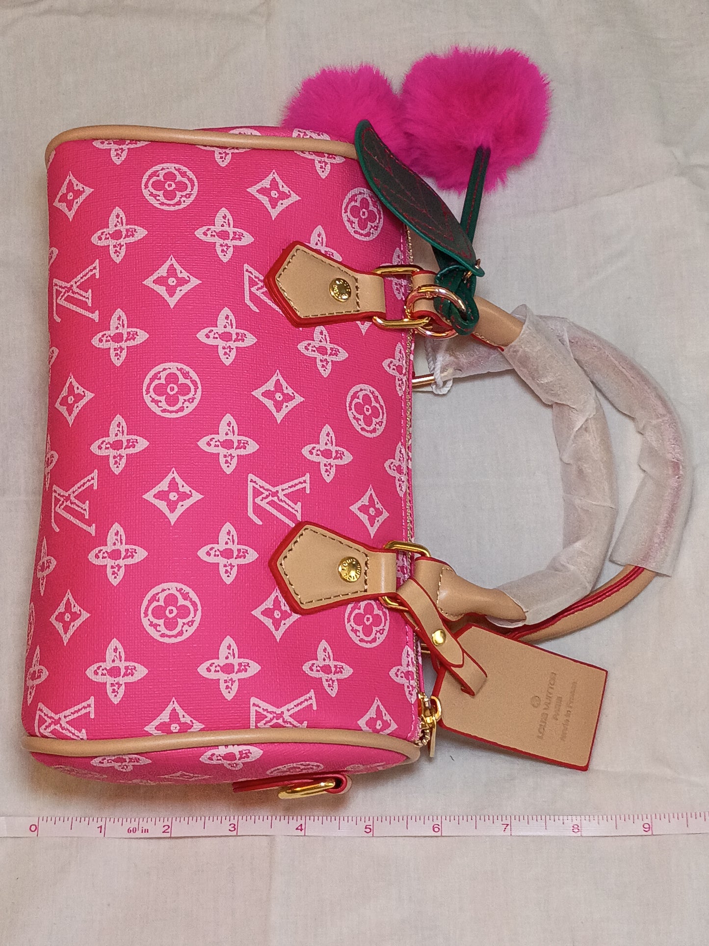 Bright Pink Canvas Speedy Purse