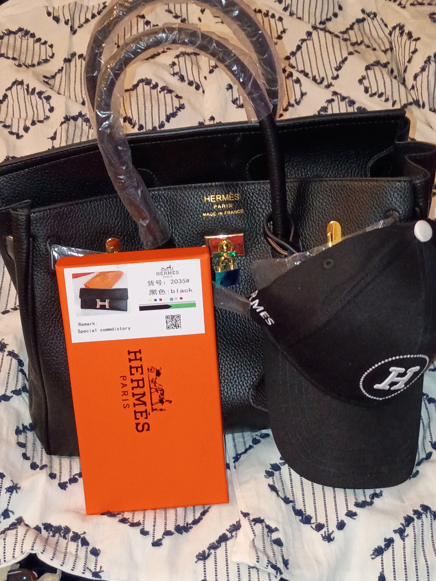 Black Hermes Purse Set