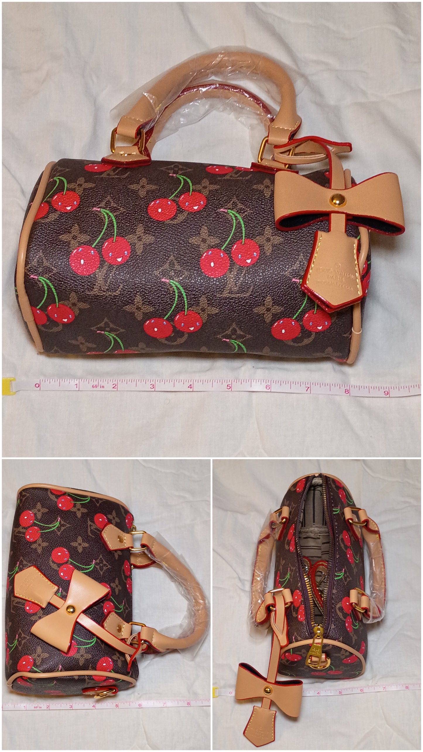 Brown Cherry Speedy Purse