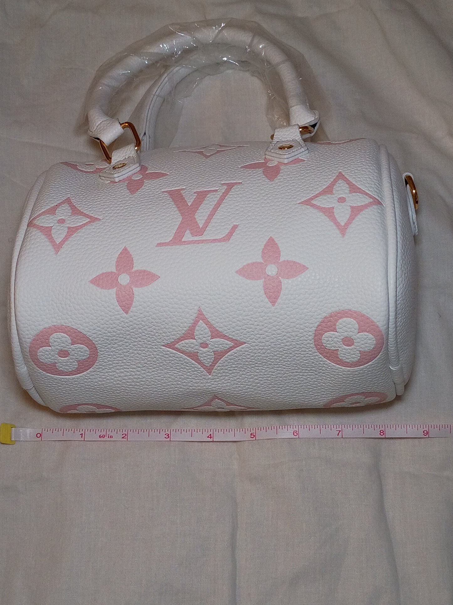 White/Pink Speedy Purse