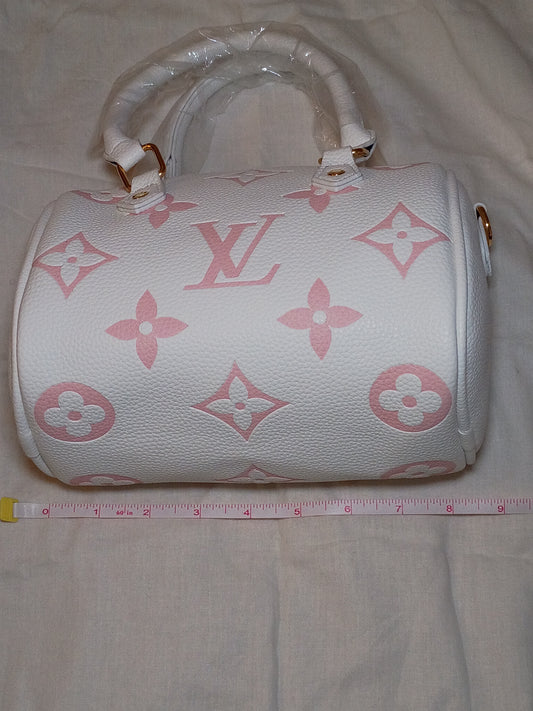 White/Pink Speedy Purse