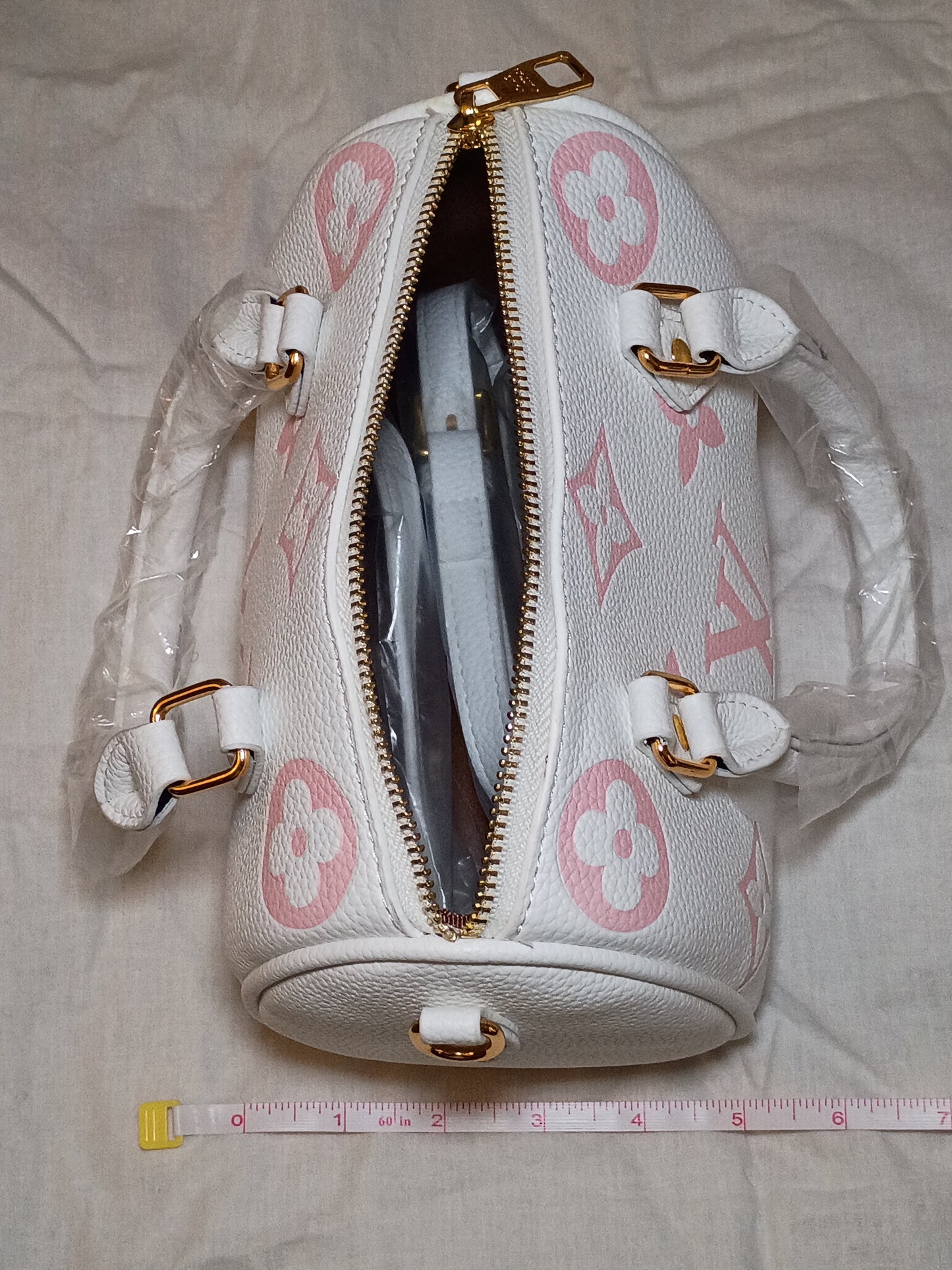 White/Pink Speedy Purse