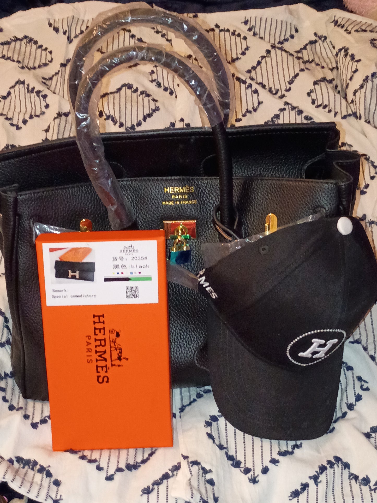 Black Hermes Purse Set
