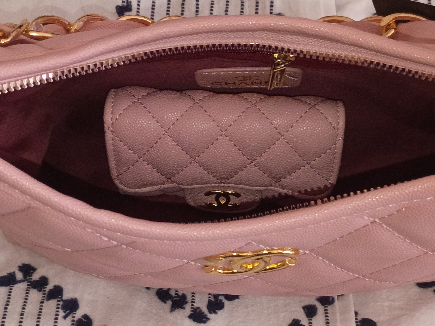 Pink Chanel Purse Set